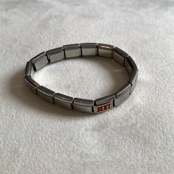 Stainless steel charm bangle - Picture 1 of 4